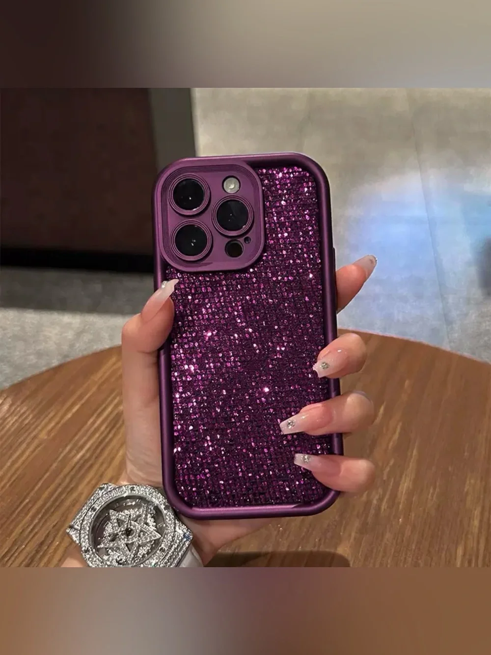 Glitter Rhinestone iPhone 14 Pro Max Case | Sparkly Luxury Bling Phone Cover